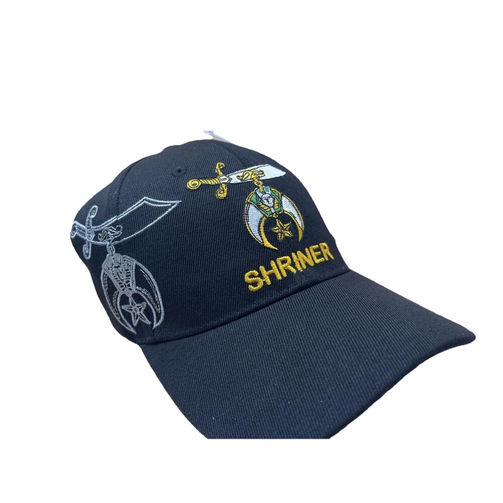 Shriners Baseball Cap Maroon Shriner Hat Crescent Scimitar Masons Masonic Mens